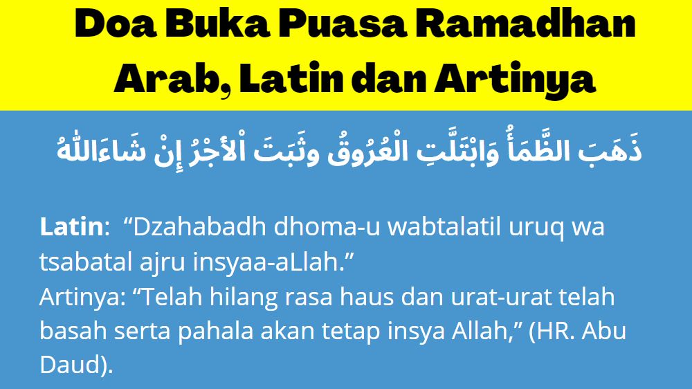 Bacaan Doa Buka Puasa Ramadhan Arab, Latin dan Artinya - Kudupinter